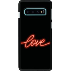 Samsung Galaxy S10 Case Hülle - Valentine 2023 neon love