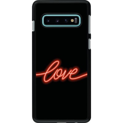 Samsung Galaxy S10 Case Hülle - Valentine 2023 neon love