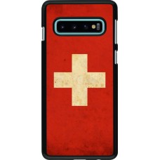 Hülle Samsung Galaxy S10 - Vintage Flag SWISS