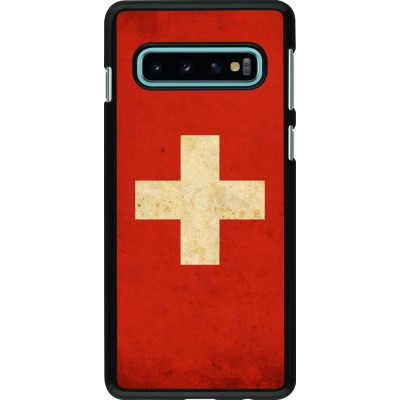 Hülle Samsung Galaxy S10 - Vintage Flag SWISS