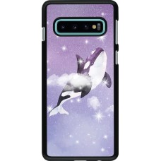 Hülle Samsung Galaxy S10 - Whale in sparking stars