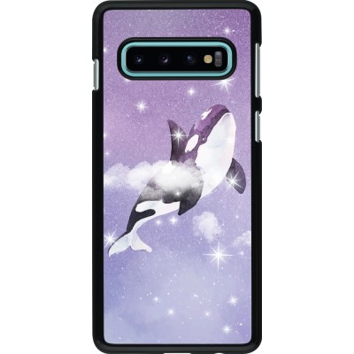 Hülle Samsung Galaxy S10 - Whale in sparking stars