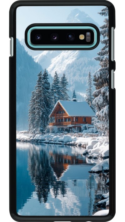 Samsung Galaxy S10 Case Hülle - Winter 25 Winter house forest day