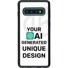 Samsung Galaxy S10 Case Hülle - Silikon schwarz 100% einzigartig erstellt dank Deiner Kreativität und künstlicher Intelligenz (KI)