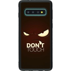 Hülle Samsung Galaxy S10 - Silikon schwarz Angry Dont Touch