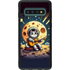 Samsung Galaxy S10 Case Hülle - Silikon schwarz AstroKatze RockMond