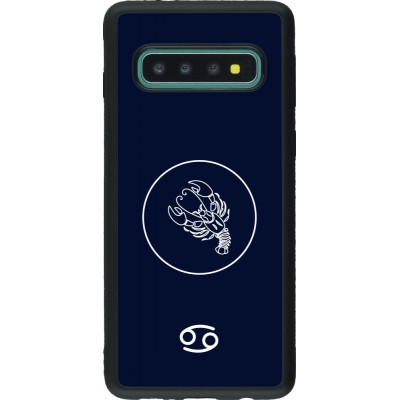 Samsung Galaxy S10 Case Hülle - Silikon schwarz Astrologie Krebs
