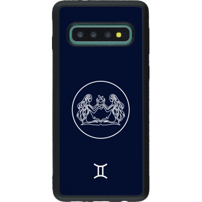 Samsung Galaxy S10 Case Hülle - Silikon schwarz Astrologie Zwillinge