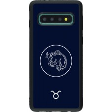 Samsung Galaxy S10 Case Hülle - Silikon schwarz Astrologie Stier