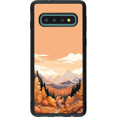 Samsung Galaxy S10 Case Hülle - Silikon schwarz Autumn 25 Mountains