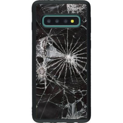 Hülle Samsung Galaxy S10 - Silikon schwarz Broken Screen