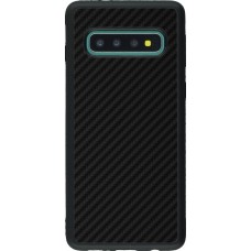 Hülle Samsung Galaxy S10 - Silikon schwarz Carbon Basic