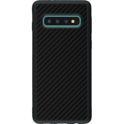 Hülle Samsung Galaxy S10 - Silikon schwarz Carbon Basic