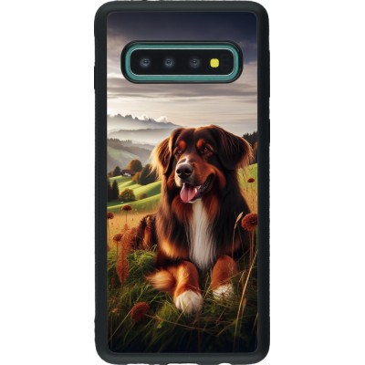 Samsung Galaxy S10 Case Hülle - Silikon schwarz Hund Land Schweiz