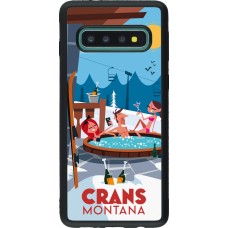 Samsung Galaxy S10 Case Hülle - Silikon schwarz Crans-Montana Mountain Jacuzzi