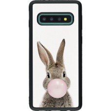 Samsung Galaxy S10 Case Hülle - Silikon schwarz Easter 2023 bubble gum bunny