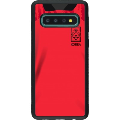 Samsung Galaxy S10 Case Hülle - Silikon schwarz Südkorea 2022 personalisierbares Fussballtrikot