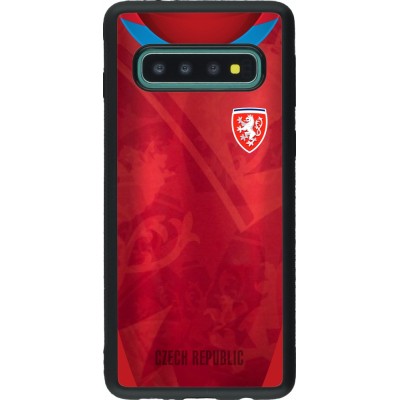 Samsung Galaxy S10 Case Hülle - Silikon schwarz Tschechische Republik personalisierbares Fussballtrikot