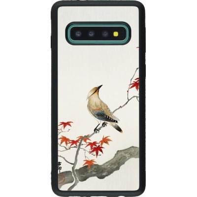 Samsung Galaxy S10 Case Hülle - Silikon schwarz Japanese Bird