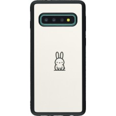 Samsung Galaxy S10 Case Hülle - Silikon schwarz Minimal Häschen Süße