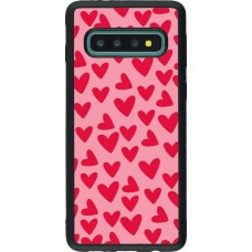Samsung Galaxy S10 Case Hülle - Silikon schwarz Mom 2024 kleine Herzen