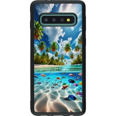 Samsung Galaxy S10 Case Hülle - Silikon schwarz Strandparadies