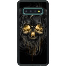 Hülle Samsung Galaxy S10 - Silikon schwarz Skull 02