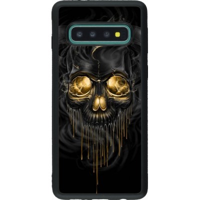 Hülle Samsung Galaxy S10 - Silikon schwarz Skull 02