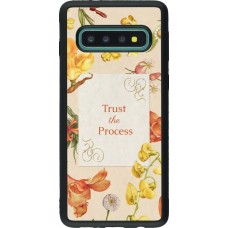 Samsung Galaxy S10 Case Hülle - Silikon schwarz Trust the process Spring 2026
