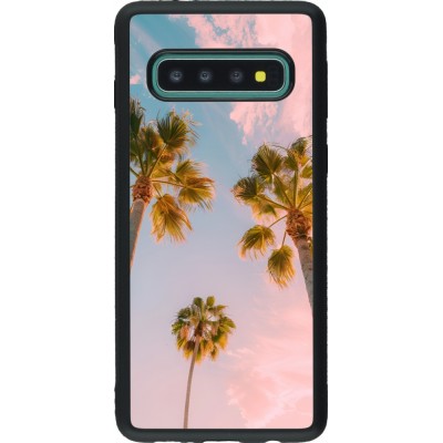 Samsung Galaxy S10 Case Hülle - Silikon schwarz Summer 2025 Palmiers