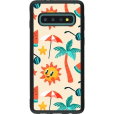 Samsung Galaxy S10 Case Hülle - Silikon schwarz Summer 2025 Pattern soleil