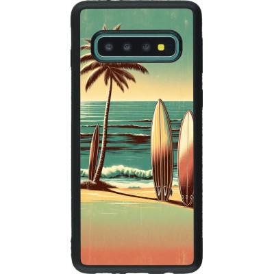 Samsung Galaxy S10 Case Hülle - Silikon schwarz Surf Paradise