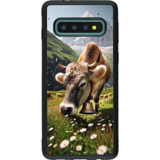 Samsung Galaxy S10 Case Hülle - Silikon schwarz Kuh Berg Wallis