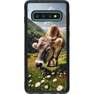 Samsung Galaxy S10 Case Hülle - Silikon schwarz Kuh Berg Wallis