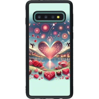 Samsung Galaxy S10 Case Hülle - Silikon schwarz Valentin 2025 Schick