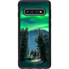 Samsung Galaxy S10 Case Hülle - Silikon schwarz Winter 22 Northern Lights