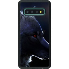 Hülle Samsung Galaxy S10 - Silikon schwarz Wolf Shape