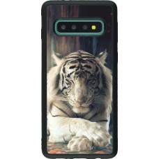 Hülle Samsung Galaxy S10 - Silikon schwarz Zen Tiger