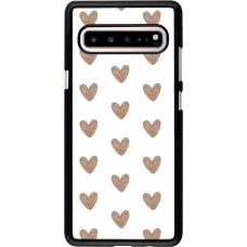Samsung Galaxy S10 5G Case Hülle - Autumn 2024 brown hearts