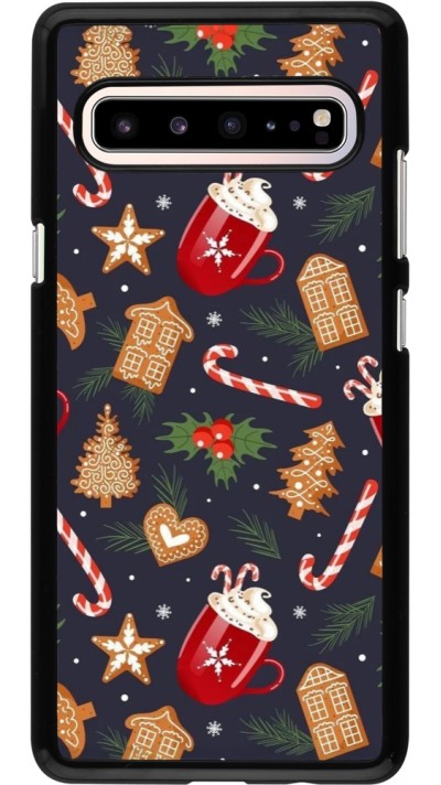 Samsung Galaxy S10 5G Case Hülle - Christmas 25 Pattern Gingerbread House