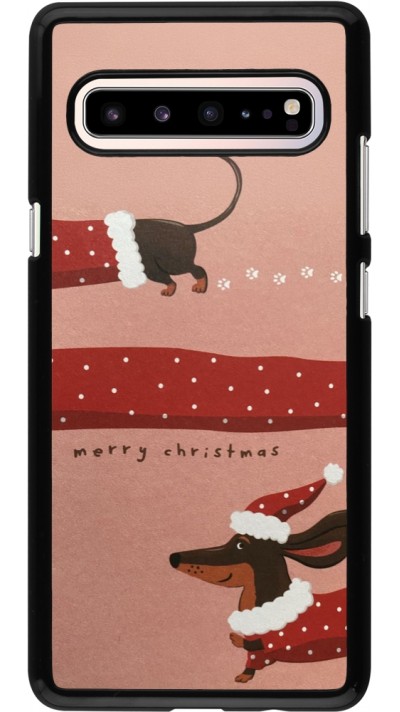 Samsung Galaxy S10 5G Case Hülle - Christmas 25 Teckel Merry Xmas