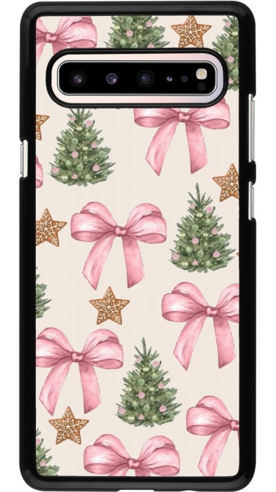 Samsung Galaxy S10 5G Case Hülle - Christmas 25 Vintage Ribbons