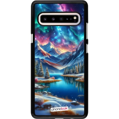 Samsung Galaxy S10 5G Case Hülle - Fantasiebergsee Himmel Sterne