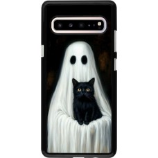 Samsung Galaxy S10 5G Case Hülle - Halloween 2025 Ghost with black cat