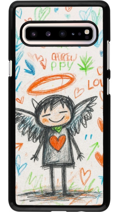 Samsung Galaxy S10 5G Case Hülle - Little Angel Sketch Love