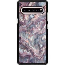 Samsung Galaxy S10 5G Case Hülle - Violetter silberner Marmor