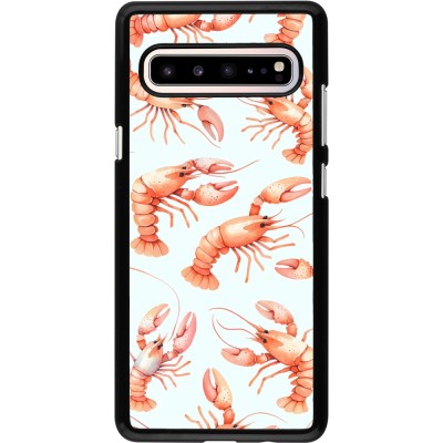 Samsung Galaxy S10 5G Case Hülle - Muster von pastellfarbenen Hummern