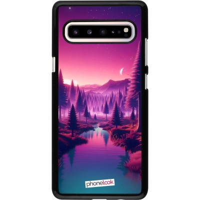 Samsung Galaxy S10 5G Case Hülle - Lila-rosa Landschaft