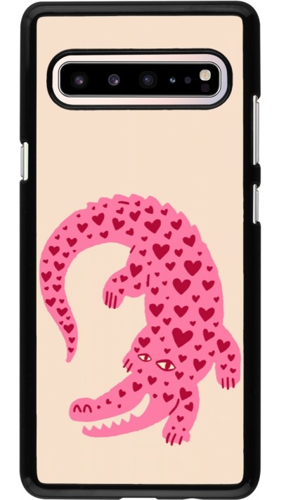 Samsung Galaxy S10 5G Case Hülle - Pink crocodile 2026