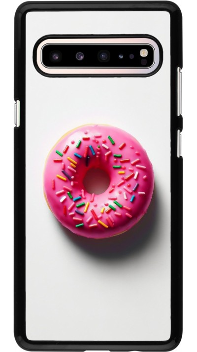 Samsung Galaxy S10 5G Case Hülle - Weisser Hintergrund, pinker Donut
